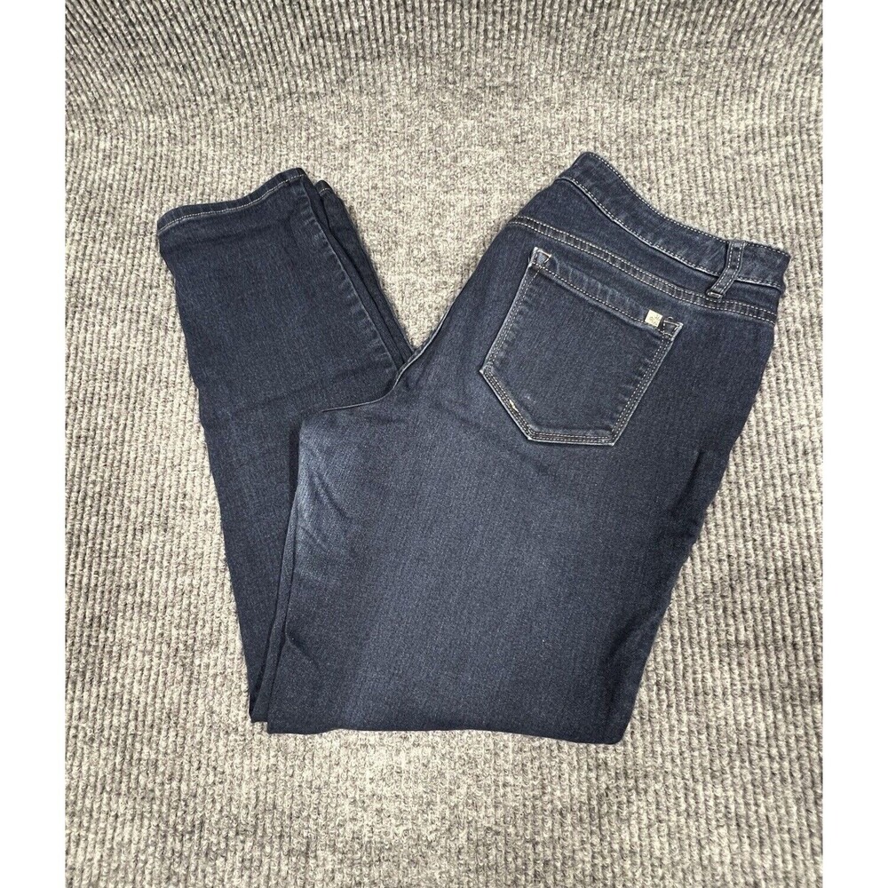 Simply Vera Vera Wang Jeans Womens 14 Regular Skinny Blue Denim Dark Wash 36x29